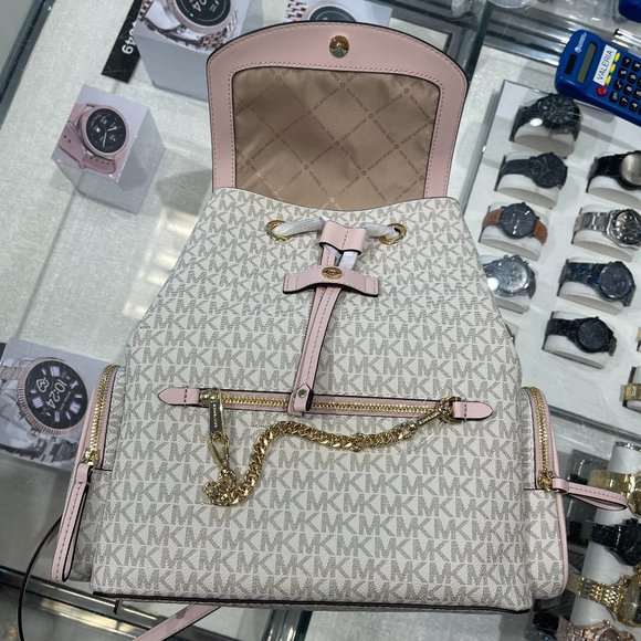 Michael Kors LG  Chain Backpack MK Vanilla Pink main image 6